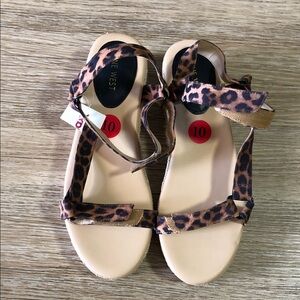 New Nine West Animal Print Strappy Sandals 10